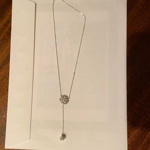 CZ Silver necklace with inspirational quote